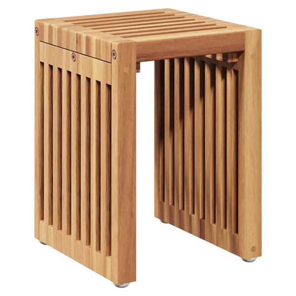 Grote foto vidaxl tuin bijzettafel 3 pcs bruin 33 x 44 5 x 51 cm massief teakhout tuin en terras tuinmeubelen