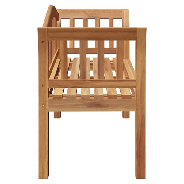Grote foto vidaxl bank bruin 120 x 53 5 x 85 cm massief teakhout tuin en terras tuinmeubelen
