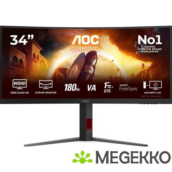 Grote foto aoc g4 cu34g4 34 wqhd 180hz va gaming monitor computers en software overige computers en software