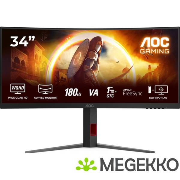 Grote foto aoc g4 cu34g4 34 wqhd 180hz va gaming monitor computers en software overige computers en software