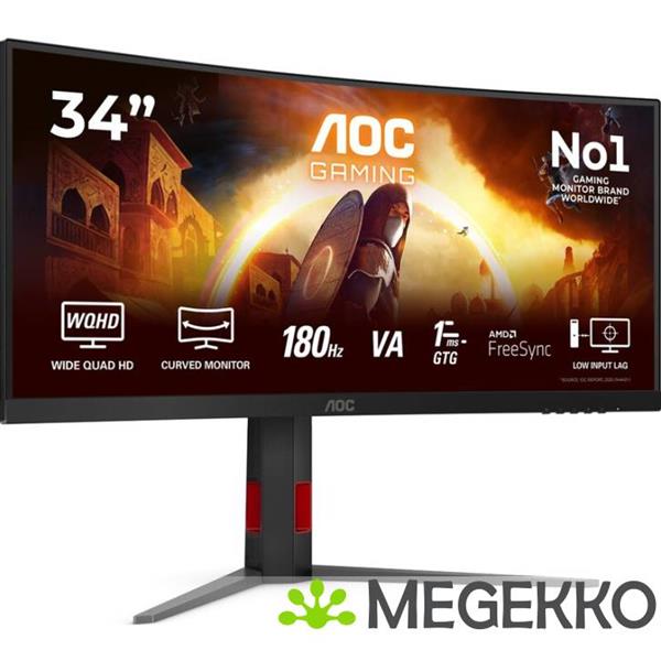 Grote foto aoc g4 cu34g4 34 wqhd 180hz va gaming monitor computers en software overige computers en software