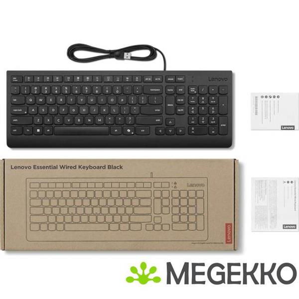 Grote foto lenovo essential bedraad toetsenbord qwerty us computers en software toetsenborden