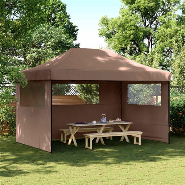 Grote foto vidaxl partytent bruin 292 x 440 x 315 cm oxford stof tuin en terras overige tuin en terras