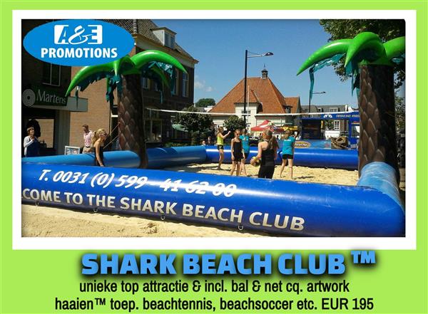 Grote foto haai beachvolleybal attracite boarding verhuur diensten en vakmensen bedrijfsuitjes