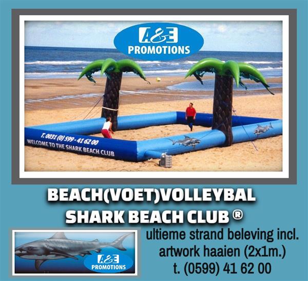 Grote foto haai beachvolleybal attracite boarding verhuur diensten en vakmensen bedrijfsuitjes