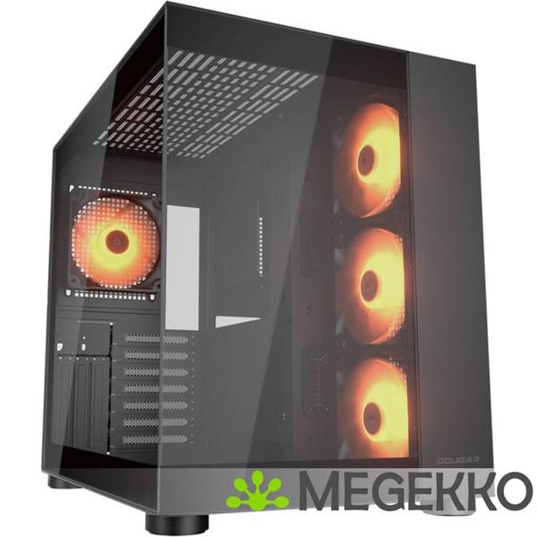 Grote foto cougar gaming fv150 rgb midi tower zwart computers en software behuizingen en kasten