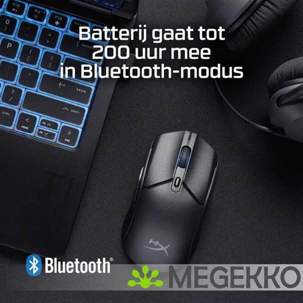 Grote foto hyperx pulsefire haste 2 core wls gaming muis zwart zwart computers en software overige computers en software