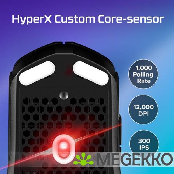 Grote foto hyperx pulsefire haste 2 core wls gaming muis zwart zwart computers en software overige computers en software