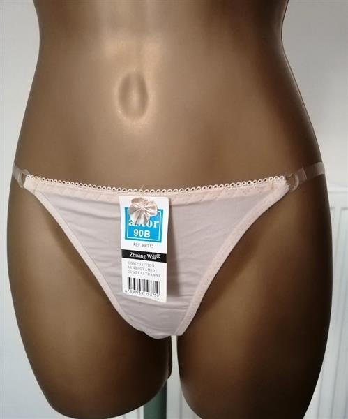 Grote foto champagnekleurige string met transparante bandjes kleding dames ondergoed en lingerie