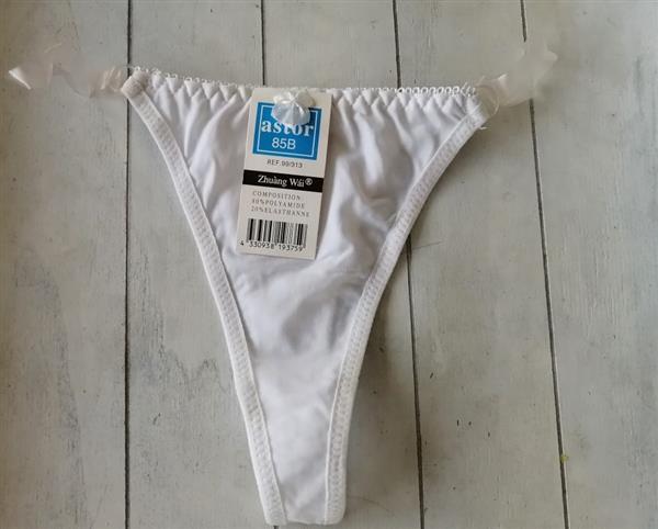Grote foto witte string met transparante bandjes xs s m kleding dames ondergoed en lingerie
