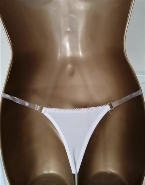 Grote foto witte string met transparante bandjes xs s m kleding dames ondergoed en lingerie