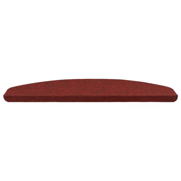 Grote foto vidaxl zelfklevende trapmatten halfrond 15 pcs rood 80 x 28 x 3 5 cm huis en inrichting overige huis en inrichting