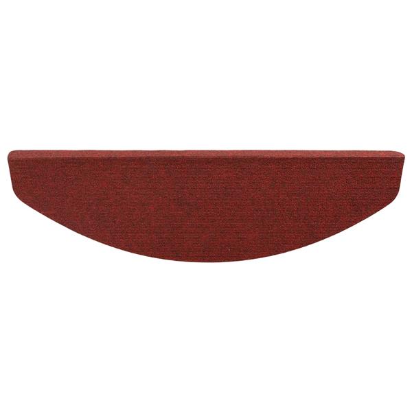 Grote foto vidaxl zelfklevende trapmatten halfrond 15 pcs rood 80 x 28 x 3 5 cm huis en inrichting overige huis en inrichting