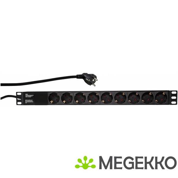 Grote foto logilink pdu9c03 9ac uitgang en 230v 2m zwart overspanningsbeveiliging computers en software overige