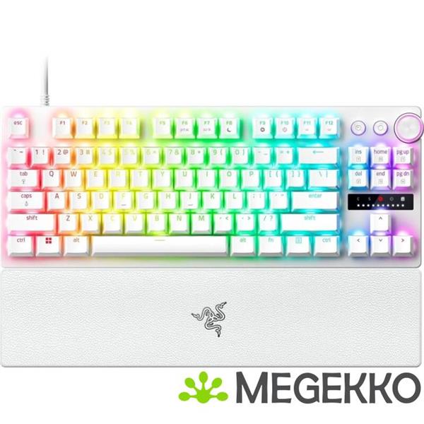Grote foto razer huntsman v3 pro tenkeyless 8khz gaming toetsenbord wit computers en software toetsenborden