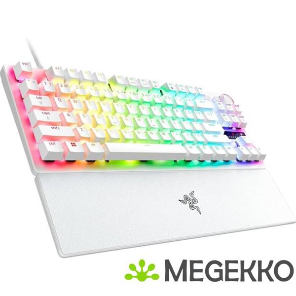 Grote foto razer huntsman v3 pro tenkeyless 8khz gaming toetsenbord wit computers en software toetsenborden