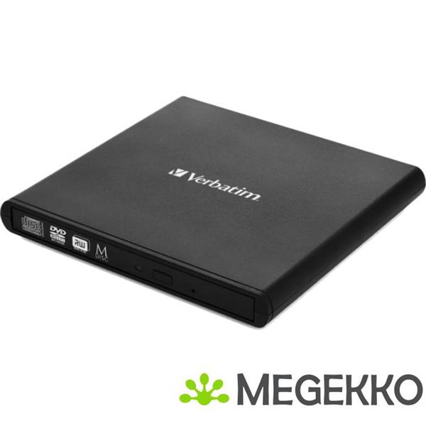 Grote foto verbatim external slimline cd dvd writer optisch schijfstation dvd rw zwart computers en software overige computers en software