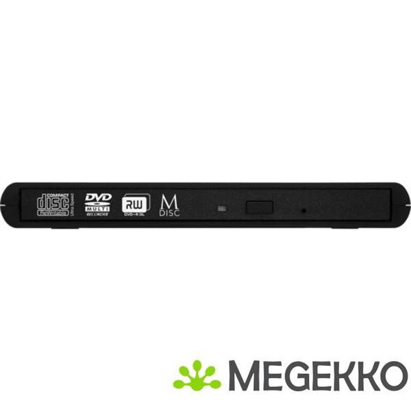 Grote foto verbatim external slimline cd dvd writer optisch schijfstation dvd rw zwart computers en software overige computers en software