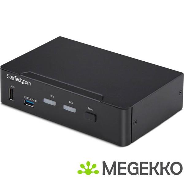 Grote foto startech.com 2 port displayport kvm switch 4k 60hz dp 1.2 hdcp 1.4 edid beheer 2 port usb 3.0 h computers en software overige computers en software