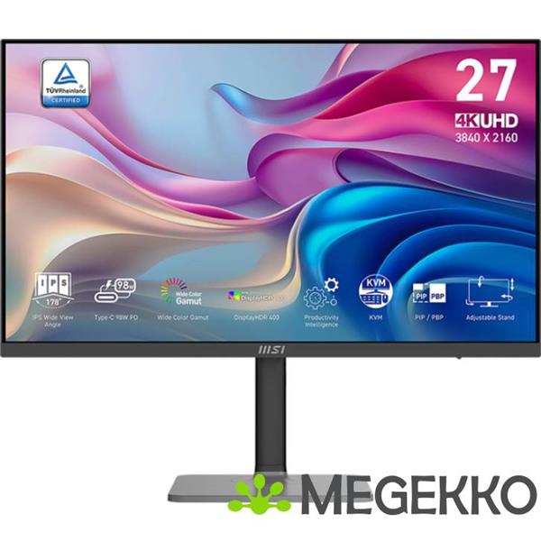 Grote foto msi modern md272uphg 27 ultra hd ips usb c monitor computers en software overige computers en software
