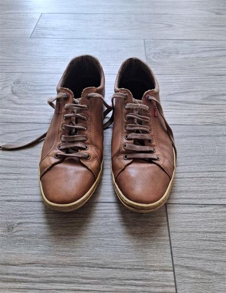 Grote foto levis cognackleurige lederen sneakers 43 kleding heren schoenen