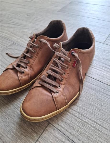 Grote foto levis cognackleurige lederen sneakers 43 kleding heren schoenen