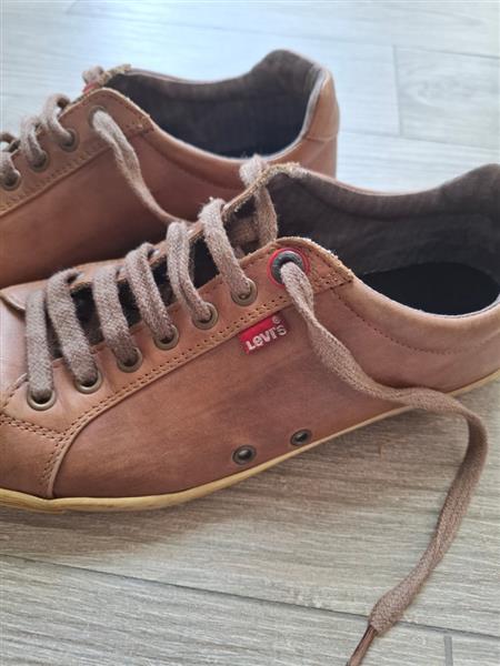 Grote foto levis cognackleurige lederen sneakers 43 kleding heren schoenen