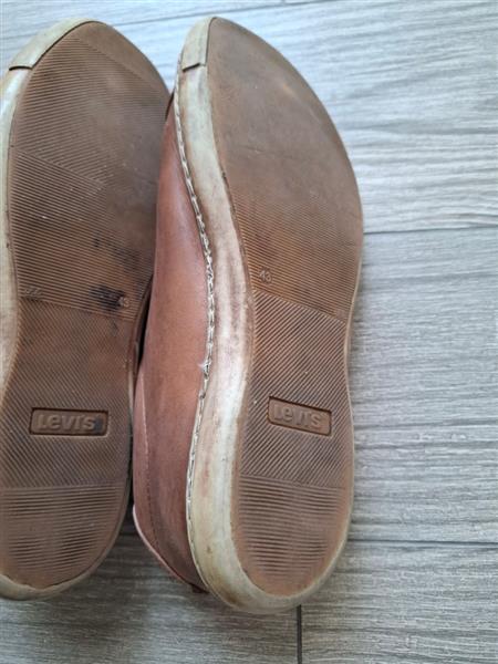 Grote foto levis cognackleurige lederen sneakers 43 kleding heren schoenen