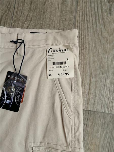 Grote foto nieuwe bermuda state of art naturelkleur l xl kleding heren broeken en pantalons