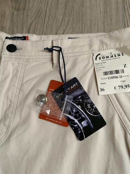 Grote foto nieuwe bermuda state of art naturelkleur l xl kleding heren broeken en pantalons