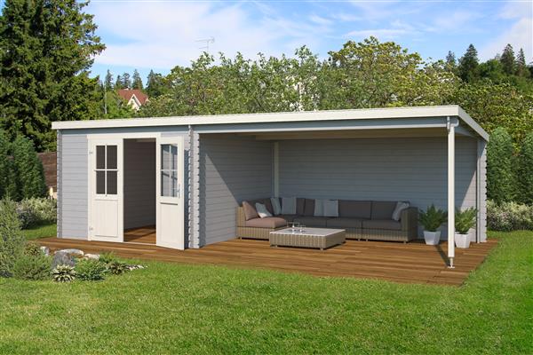 Grote foto blokhut met overkapping st. louis 681x292 vuren tuin en terras tuinhuisjes en blokhutten