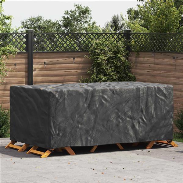 Grote foto vidaxl meubelhoes effen zwart 240 x 140 x 90 cm 210d tuin en terras tuinmeubelen
