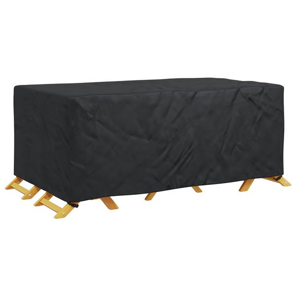 Grote foto vidaxl meubelhoes effen zwart 240 x 140 x 90 cm 210d tuin en terras tuinmeubelen