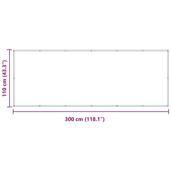 Grote foto vidaxl balkon scherm terracotta 110 x 300 cm oxford stof tuin en terras overige tuin en terras