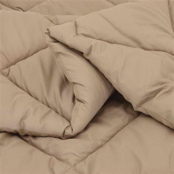 Grote foto vidaxl zomerdekbed taupe 220 x 140 cm microfiber huis en inrichting bedden