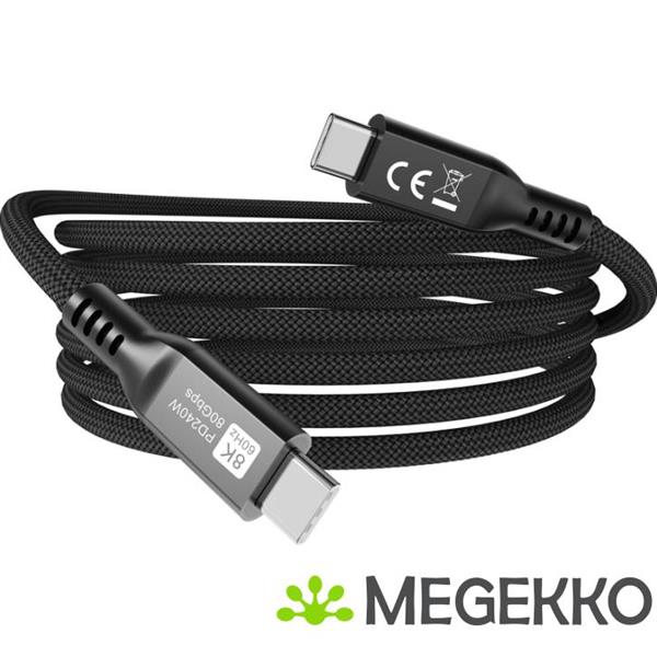 Grote foto equip 128442 usb kabel usb4 gen 4x2 2 m usb c zwart computers en software overige computers en software
