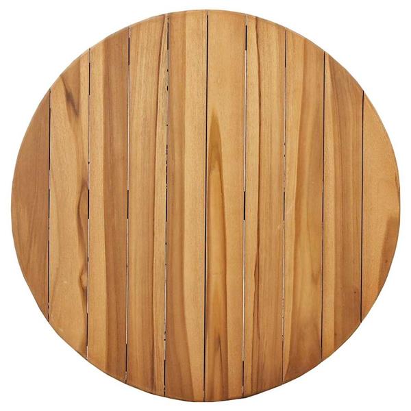 Grote foto vidaxl bijzettafel bruin 70 x 70 x 75 cm massief teakhout tuin en terras tuinmeubelen