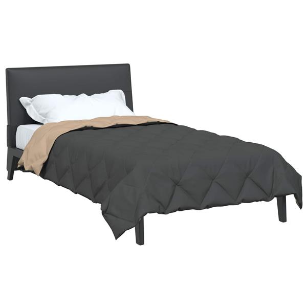 Grote foto vidaxl zomerdekbed antraciet en taupe 220 x 140 cm microfiber huis en inrichting bedden