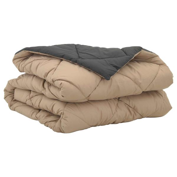 Grote foto vidaxl zomerdekbed antraciet en taupe 220 x 140 cm microfiber huis en inrichting bedden