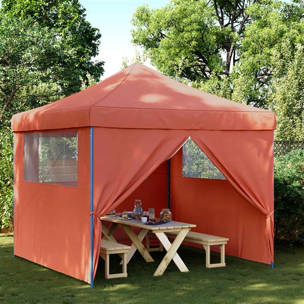 Grote foto vidaxl partytent 292 x 292 x 315 cm terracotta oxford stof tuin en terras overige tuin en terras