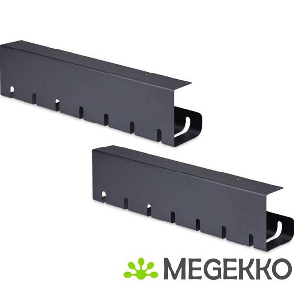 Grote foto startech.com 2 pack kabelmanagement tray voor onder bureau 106cm 53cm per tray metalen kabelgoot computers en software overige computers en software