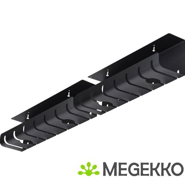 Grote foto startech.com 2 pack kabelmanagement tray voor onder bureau 106cm 53cm per tray metalen kabelgoot computers en software overige computers en software