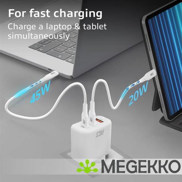 Grote foto act usb c usb a lader 65w 3 poorts met power delivery pps quickcharge en ganfast computers en software overige