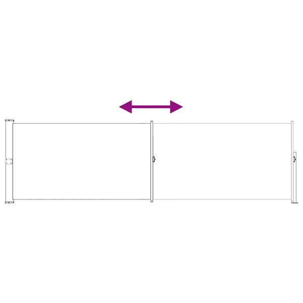 Grote foto vidaxl uittrekbaar zijscherm taupe 500 x 117 cm polyester tuin en terras overige tuin en terras