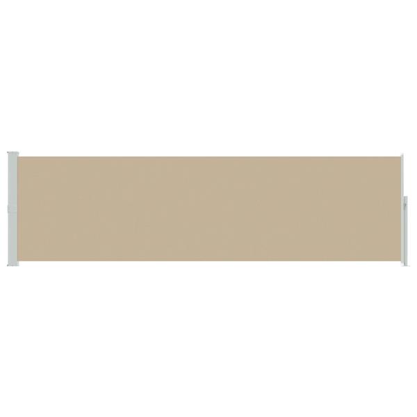 Grote foto vidaxl uittrekbaar zijscherm beige 300 x 120 cm polyester tuin en terras overige tuin en terras
