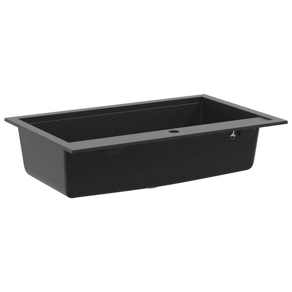 Grote foto vidaxl wasbak zwart 795 x 505 mm graniet huis en inrichting keukens