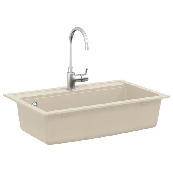Grote foto vidaxl wasbak beige 795 x 505 mm graniet huis en inrichting keukens