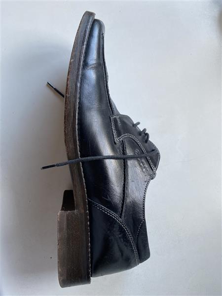 Grote foto zwarte lederen schoen voor heren te koop kleding heren schoenen