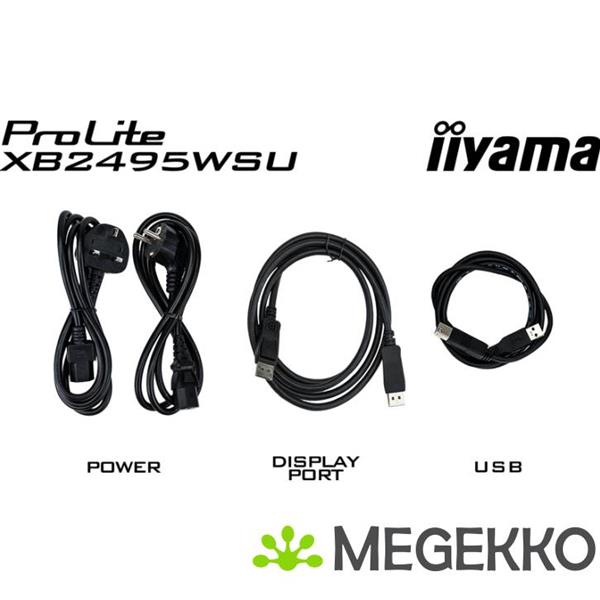 Grote foto iiyama prolite xb2495wsu b1 24 wuxga ips monitor computers en software overige computers en software
