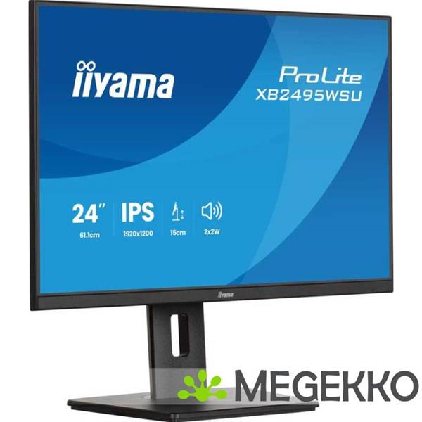 Grote foto iiyama prolite xb2495wsu b1 24 wuxga ips monitor computers en software overige computers en software